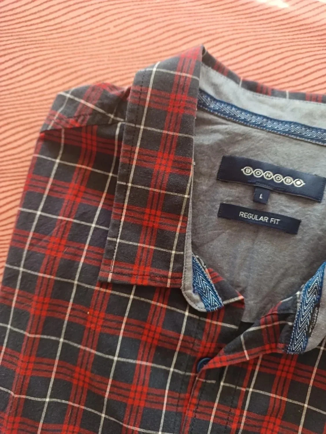 Camisa tamanho L Bonobo xadrez lenhador – photo 6